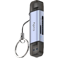 Картридер USB 3.2 Cudy UH200 2порт. серебристый