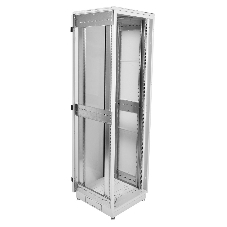 Шкаф телекоммуникационный напольный 42U (600x800) дверь стекло, черный (ШТК-М-42.6.8-1ААА-9005) (3 коробки)
