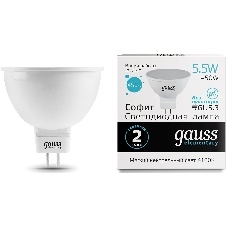 Лампа cветодиодная Gauss LED Elementary 13526 MR16 GU5.3 5.5W 4100К1/10/100