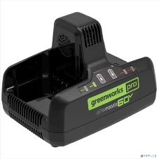 Быстрое зарядное устройство для двух аккумуляторов Greenworks G60DC10, 60V, 10А 2954407