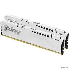 Оперативная память Kingston Fury Beast, DDR5, 32Gb (2x16Gb), 5600MHz, CL40, DIMM, с радиатором, белый