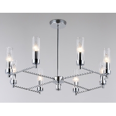 Люстра Ambrella light LH55152/8 CH/CL хром/прозрачный E14/8 max 40W D765*520