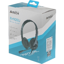 Гарнитура A4Tech Fstyler FH100U чёрный, проводная
