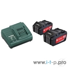 Набор аккумуляторов Metabo в + ЗУ 2 акк 4.0А·ч 18В+ЗУ ASC 30-36