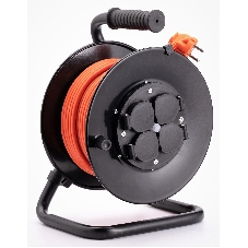Удлинитель силовой Starwind ST-PSR4.20/G-16 4x2.0 кв.мм 4розет. 20м ПВС 16A катушка черный