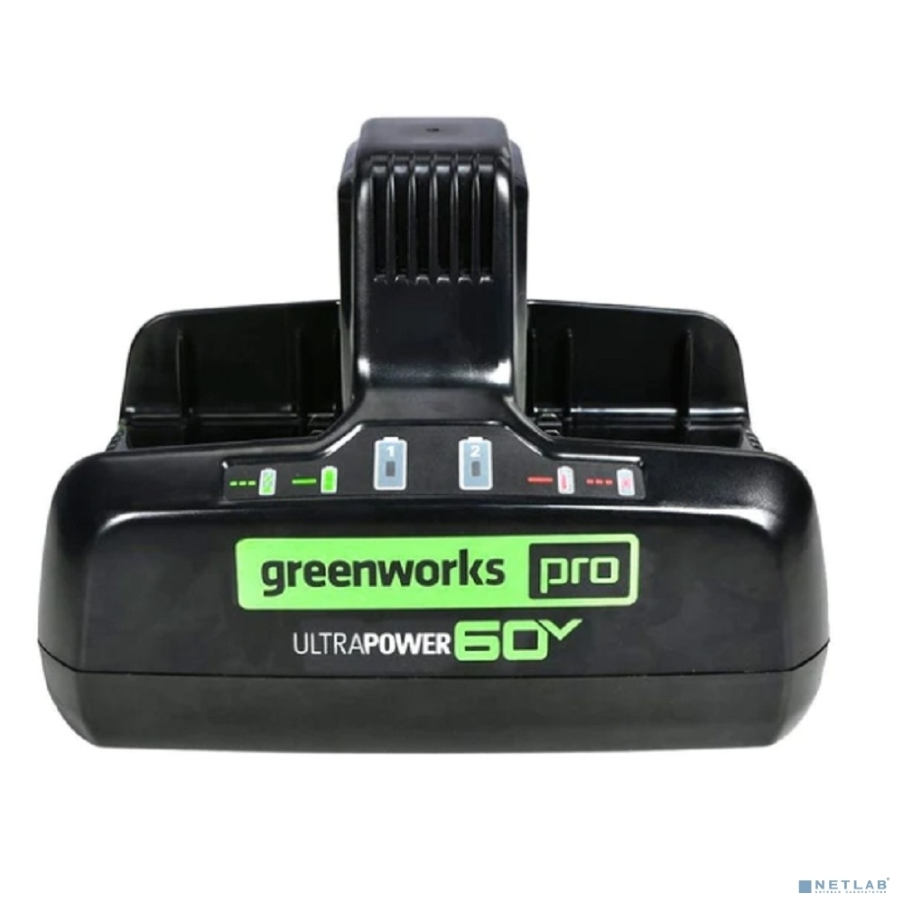 Быстрое зарядное устройство для двух аккумуляторов Greenworks G60DC10, 60V, 10А 2954407
