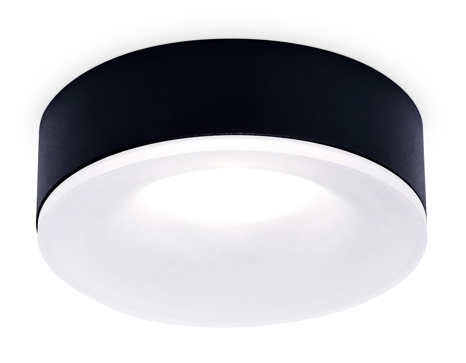 Светильник Ambrella light TN3332 SBK/FR черный песок/белый матовый GU5.3 D96*50