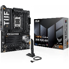 Материнская плата ASUS TUF GAMING X870-PLUS WIFI, AM5, AMD X870, 4xDDR5, 2xSATA, 4xM.2, 1xPCIe 5.0 x16, HDMI, USB Type-C, 1x2.5Gb LAN, Wi-Fi 7, Bluetooth, 5x3.5 мм, 7.1, ATX