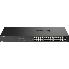 Коммутатор D-Link DGS-1026P/A1A, 24×1 Гбит/с + 2×1 Гбит/с SFP, неуправляемый