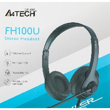 Гарнитура A4Tech Fstyler FH100U чёрный, проводная