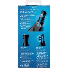 Триммер Philips для носа и ушей, черный, корпус - пластик, 3 насадки-гребня, насадка - триммер, щеточка для очистки, мягкий чехол, батарейка