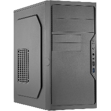 Корпус Foxline FL-733R-450W, Mini-Tower, чёрный, БП 450 Вт