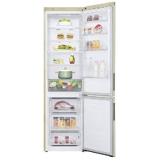 Холодильник LG GA-B509CESL бежевый глянцевый двухкамерный 277/107л морозилка снизу, No Frost