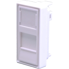 Панель Suprlan 10-0319-1, лицевая со шторкой 22.5x45, 1xKeystone ABS пластик, белый
