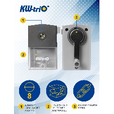 Точилка для карандашей механическая Kw-Trio 305Agr, 1 отверстие, 8мм пластик, серый