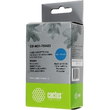 Картридж ленточный Cactus CS-M21-750423 черный шрифт, белый фон (19.1 мм, 6.4 м) для Brady BMP21-PLUS, BMP21-LAB