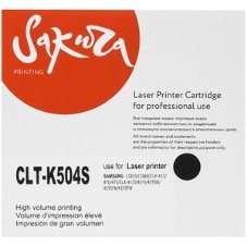 Картридж лазерный Sakura CLTK504S для Samsung CLP-415, CLX-4195, SL-C1810, SL-C1860, черный, 2500 к.