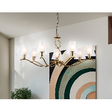 Люстра Ambrella light LH57093/7 BS/FR латунь/белый матовый E14/7 max 40W D840*790