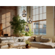 Светильник Ambrella light TR8522/3 BK/SB черный/бронза E27/3 max 60W D380*1000