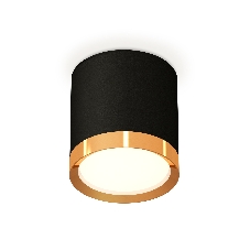 Светильник Ambrella Light XS8142004 SBK/PYG черный песок/золото желтое полированное GX53 (C8142, N8124)