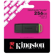 Флеш Диск Kingston 256GB DataTraveler Exodia DTXG2/256GB USB3.0 черный/салатовый