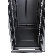 Шкаф коммутационный Lanmaster (TWT-CBB-18U-6X6-G1) напольный 18U 600x600 мм пер. дв. стекл задн. дв. спл. стал. лист 2-хст. 2 бок. пан. 800 кг черный IP20