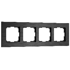 Рамка на 4 поста AluMax (черный алюминий) W0043508