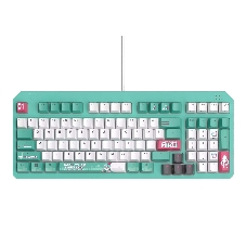 Клавиатура ASUS TUF Gaming K3 Gen II MIKU Edition проводная, USB Type-A, голубой