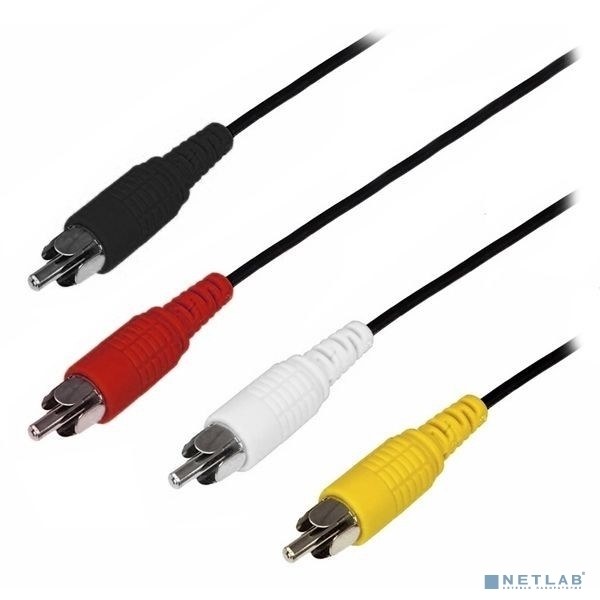 Шнур Rexant (17-0207) 3х3 RCA 10М