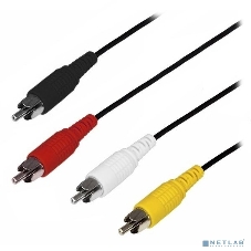 Шнур Rexant (17-0207) 3х3 RCA 10М
