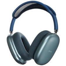 Беспроводные/проводные наушники Hoco W55 небесно-голубой, накладные, Bluetooth + проводной