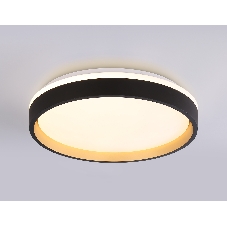 Светодиодный светильник RGB Ambrella light FZ604 BK/GD черный/золото IP20 46W 3000K-6500K+RGB D390*80 (ПДУ ИК)