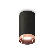 Светильник Ambrella Light XS6323025 SBK/PPG черный песок/золото розовое полированное MR16 GU5.3 (C6323, N6135)