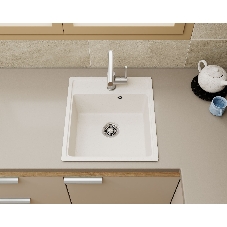 Мойка для кухни BAU Stil Pro 43х49, без выпуска, белый песок