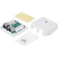 Розетка в сборе Cabeus, 2x RJ45(8P8C), кат. 5е, экр., внешняя, белый, (WS-8P8C-Cat.5e-SH-2)