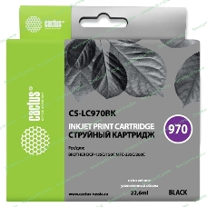 Картридж струйный Cactus CS-LC970BK черный (22,6 мл) для Brother DCP-135C/150C/MFC-235C/260C