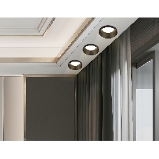 Встраиваемый точечный светильник Ambrella light TN102802 BK черный GU5.3 D71*34