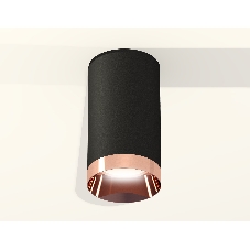 Светильник Ambrella Light XS6323025 SBK/PPG черный песок/золото розовое полированное MR16 GU5.3 (C6323, N6135)