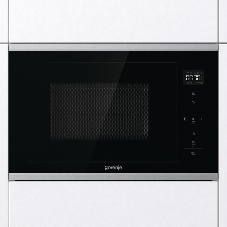 Встраиваемая микроволновая печь Gorenje BMX251SG2BG черный/серебристый, 25 л, 900 Вт, переключатели - сенсор