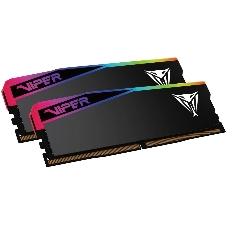Оперативная память Patriot Viper Elite 5 Ultra RGB, DDR5, 32GB (2x16GB), 6000 MHz, CL28, с радиатором, RGB, чёрный