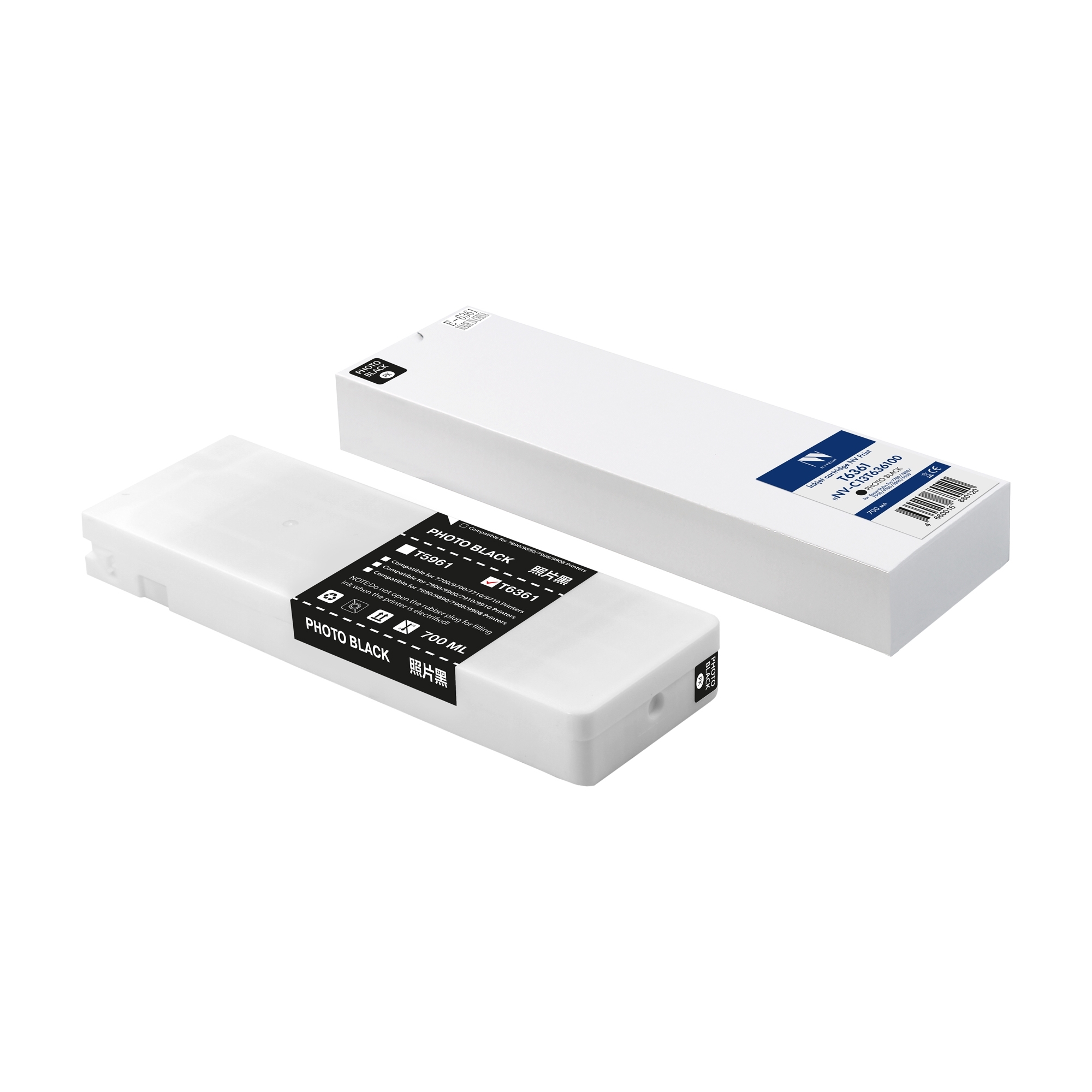 Струйный картридж NVP T6361 (NV-C13T636100) Photo Black для Epson Stylus Pro 7700 7890 7900 9700 9890 9900 WT7900 (700 мл) совместимый