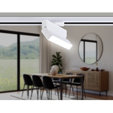 Трековый однофазный светодиодный светильник Ambrella light GL6801 WH белый LED 6W 4200K 115*22*87