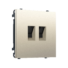 Комплект механизма компьютерной двойной розетки SIGMA Шёлк RJ-45 (8P8C) CAT6 с/ш QUANT PRO (SP5521, PR189)