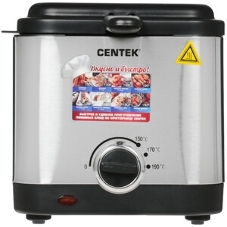 Фритюрница Centek CT-1430 900 Вт объем 1,5лЧаша - антипригарная, стальной корпус, окно