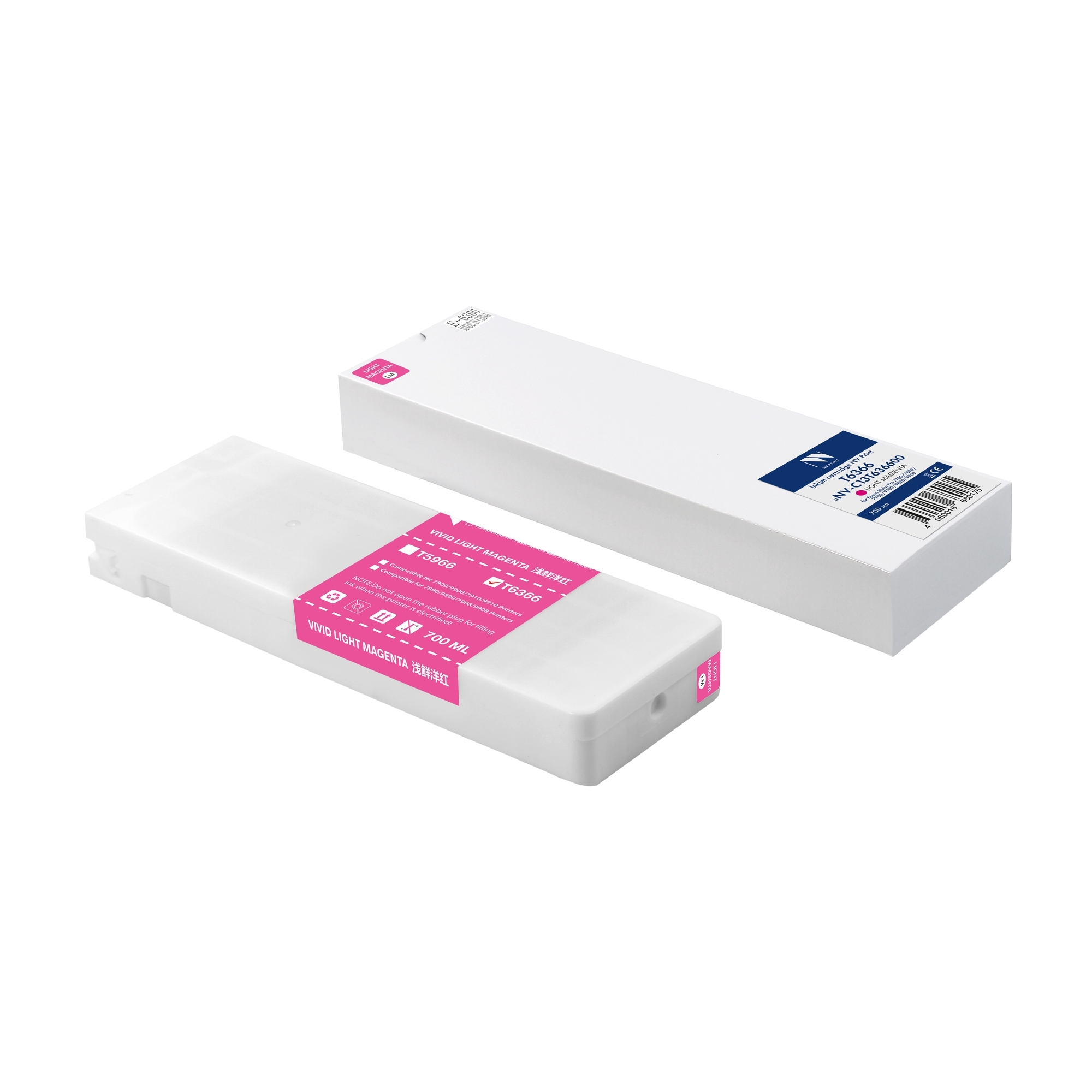 Струйный картридж NVP T6366 (NV-C13T636600) Light Magenta для Epson Stylus Pro 7700 7890 7900 9700 9890 9900 WT7900 (700 мл) совместимый