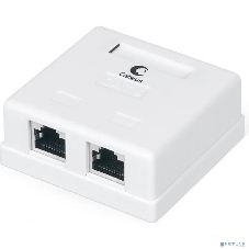 Розетка компьютерная RJ-45(8P8C) Cabeus WS-8P8C-Cat.6-SH-2 категория 6, экранированная, двойная, внешняя, Dual IDC