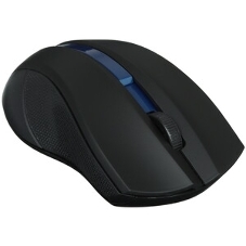 Мышь беспроводная HIPER HOMW-074 черный/синий, 1000 dpi, радиоканал, USB, кнопки - 3