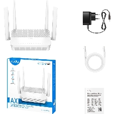 Маршрутизатор Cudy AX3000 Wi-Fi 6 VoIP GPON Router Dual Band Gigabit xPON Router, Realtek chipset, GPON/EPON, 2402Mbps at 5GHz + 576Mbps at 2.4GHz, 802.11ax/ac/a/b/g/n, 1 PON Port, 4 Gigabit RJ45 port, 1 RJ11 Port, Power ON/OFF Button,WPS Button,WiFi Button, Reset button,TR069/TR098/TR111/T