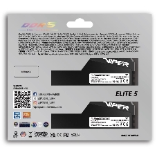 Оперативная память Patriot Viper Elite 5 Ultra RGB, DDR5, 32GB (2x16GB), 6000 MHz, CL28, с радиатором, RGB, чёрный