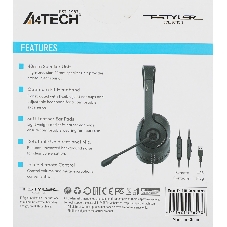 Гарнитура A4Tech Fstyler FH100U чёрный, проводная